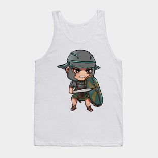 Cute Green Roman Empire Legionary - Soldier Warrior History Tank Top